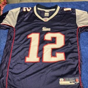 Reebok Navy and Silver Men's Jersey